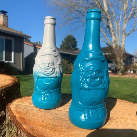 Blue and Grey Lucky Buddha Bottles - Picture 3 of 3